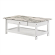 Furniture of America Histe Wood Storage 3-Piece Coffee Table Set in White