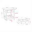 Furniture of America Histe Wood Storage 3-Piece Coffee Table Set in White