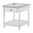 Furniture of America Histe Wood Storage 3-Piece Coffee Table Set in White