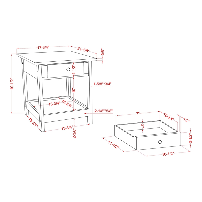 Furniture of America Histe Wood Storage 4-Piece Coffee Table Set in Black