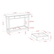 Furniture of America Histe Wood Storage 4-Piece Coffee Table Set in Black