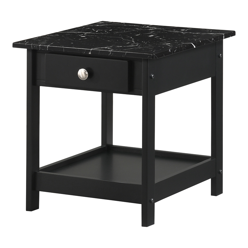 Furniture of America Histe Wood Storage 4-Piece Coffee Table Set in Black