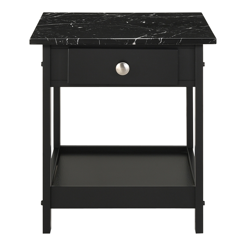 Furniture of America Histe Wood Storage 4-Piece Coffee Table Set in Black