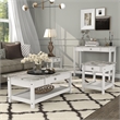Furniture of America Histe Wood Storage 4-Piece Coffee Table Set in White