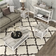 Furniture of America Histe Wood Storage 4-Piece Coffee Table Set in White