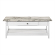 Furniture of America Histe Wood Storage 4-Piece Coffee Table Set in White