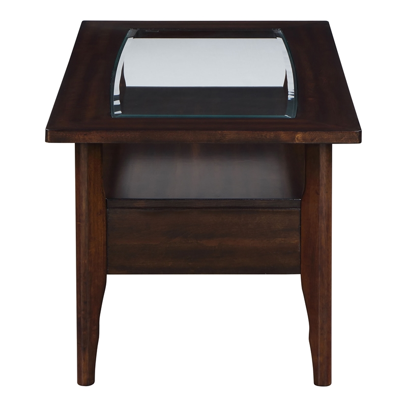 Furniture of America Eski Wood 1-Drawer Coffee Table in Dark Walnut