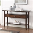 Furniture of America Eski Wood 1-Drawer Sofa Table in Dark Walnut