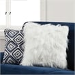 Furniture of America Sabit Microfiber Upholstered Sofa in Navy
