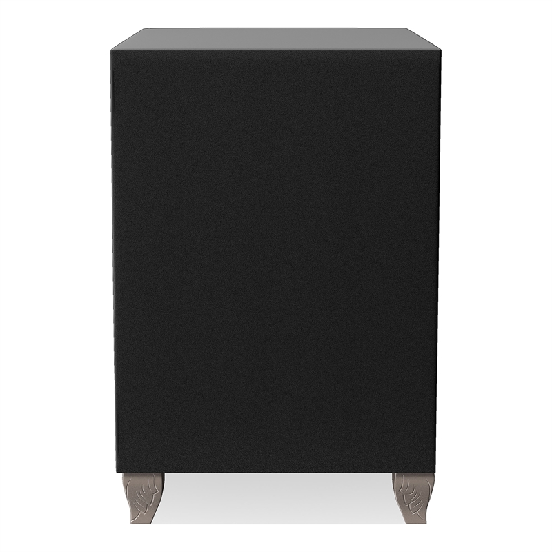 Furniture of America Vriam 3pc Black Fabric Bedroom Set - Queen + 2 Nightstands