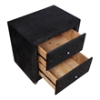 Furniture of America Vriam 3pc Black Fabric Bedroom Set - Queen + 2 Nightstands