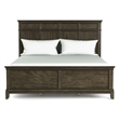 Furniture of America Parro Solid Wood Panel Queen Bed in Gray