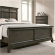 Furniture of America Parro Solid Wood Panel Queen Bed in Gray