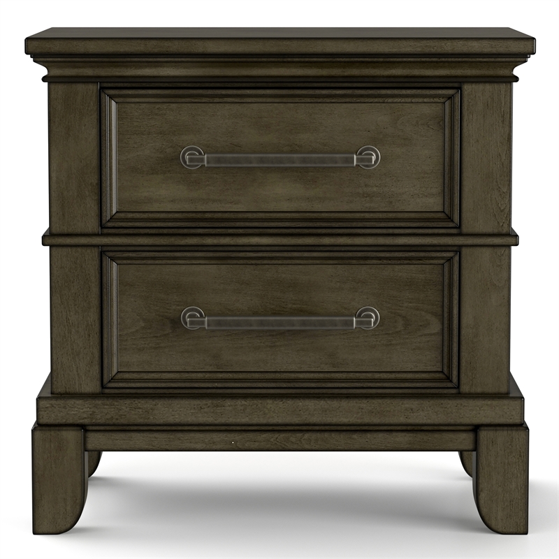 Furniture of America Parro 3pc Gray Wood Bedroom Set - Queen + 2 Nightstands