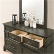 FOA Parro 5pc Gray Wood Bedroom Set - Queen + 2 Nightstands + Dresser + Mirror
