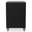 FOA Biron 3pc Black Fabric Upholstered Bedroom Set - King + 2 Nightstands