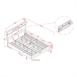 Furniture of America Alto Fabric Storage California King Bed with USB in Gray