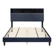 Furniture of America Alto Fabric Storage California King Bed with USB in Gray