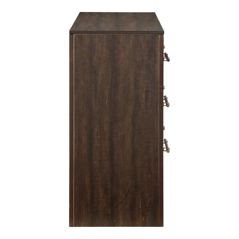 Furniture of America Irvine Contemporary Wood 6-Drawer Dresser in Walnut