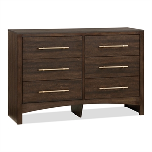 Furniture of America Irvine Contemporary Wood 6-Drawer Dresser in Walnut