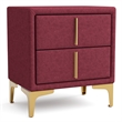 Furniture of America Lund 3pc Red Fabric Bedroom Set - King + 2 Nightstands