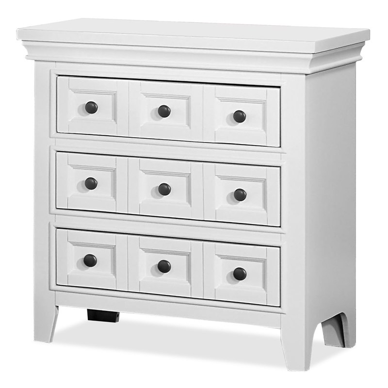 Furniture of America Ender 3pc White Wood Bedroom Set - King + 2 Nightstands