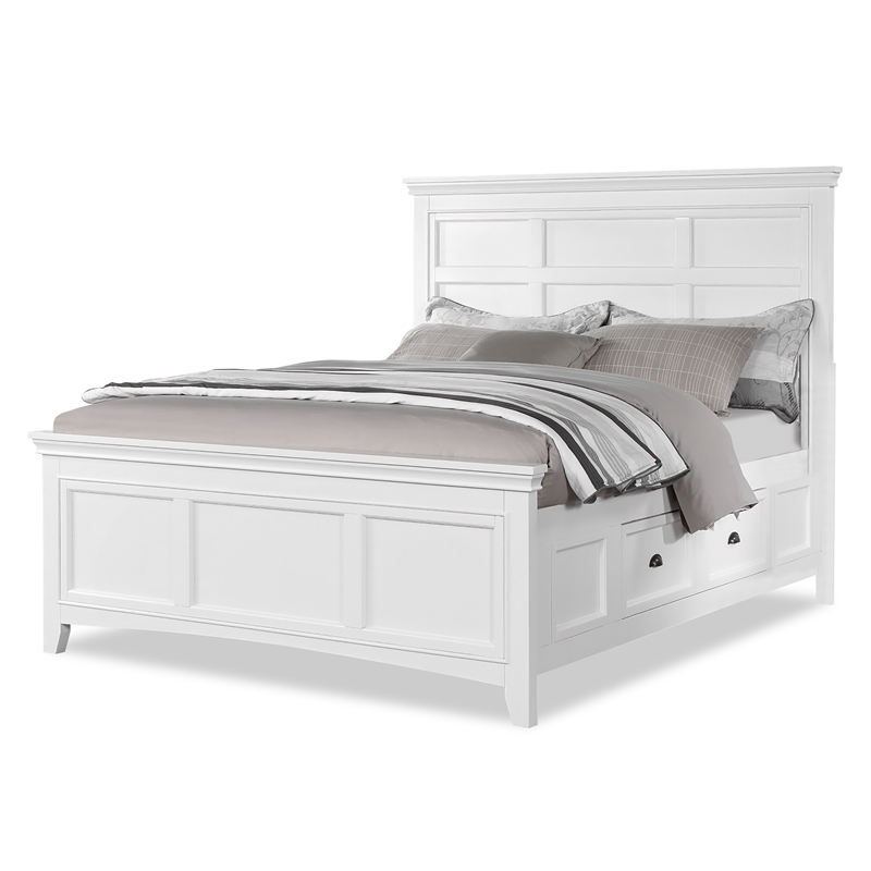 Furniture of America Ender 3pc White Wood Bedroom Set - Twin + 2 Nightstands