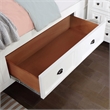 FOA Ender 5pc White Wood Bedroom Set - Full + 2 Nightstands + Dresser + Mirror