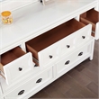 FOA Ender 5pc White Wood Bedroom Set - Full + 2 Nightstands + Dresser + Mirror