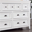 FOA Ender 5pc White Wood Bedroom Set - Full + 2 Nightstands + Dresser + Mirror