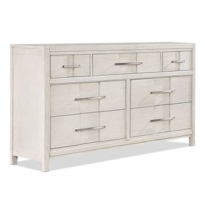 furniture of america vela wood 7-drawer dresser without mirror in white