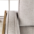 Furniture of America Hart Fabric Upholstered 3-Piece Sofa Set in Light Brown