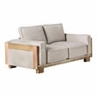 Furniture of America Hart Fabric Upholstered Loveseat in Light Brown