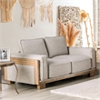 Furniture of America Hart Fabric Upholstered Loveseat in Light Brown