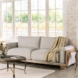 Furniture of America Hart Fabric Upholstered Sofa in Light Brown