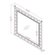 Furniture of America Axen Contemporary Metal Rectangle Mirror in Gold