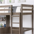 Furniture of America Banty Wood Twin Over Workstation Loft Bed in Gray