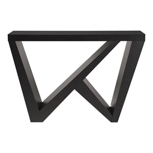 Furniture of America Ollev Wood W-Shaped Legs Console Table in Black