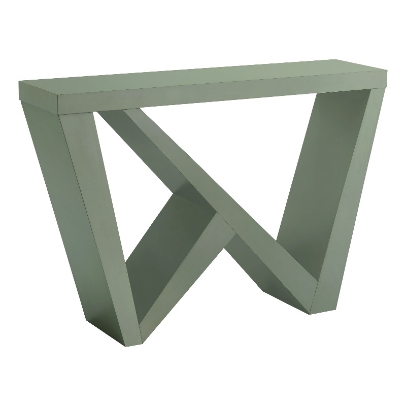 Furniture of America Ollev Wood W-Shaped Legs Console Table in Sage Green
