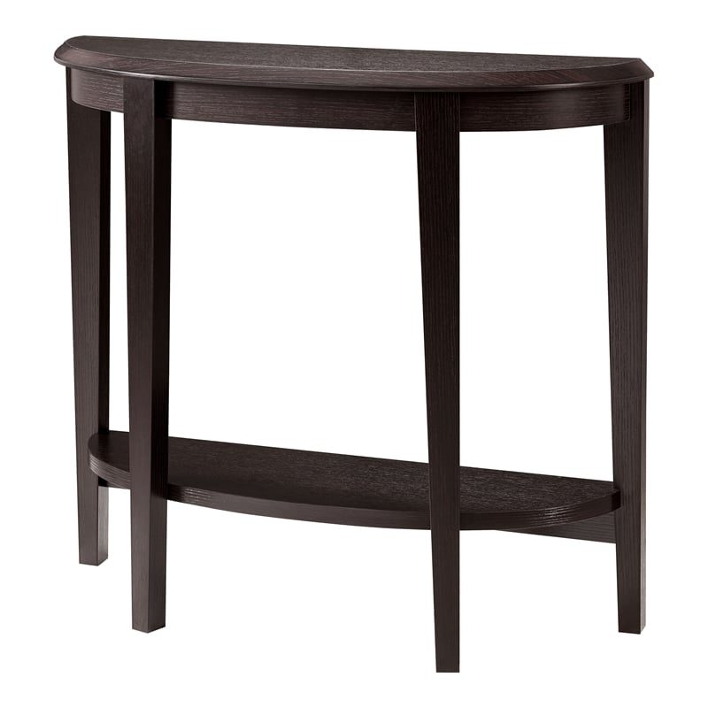 Furniture of America Eski Wood Console Table with Bottom Shelf in Red Cocoa