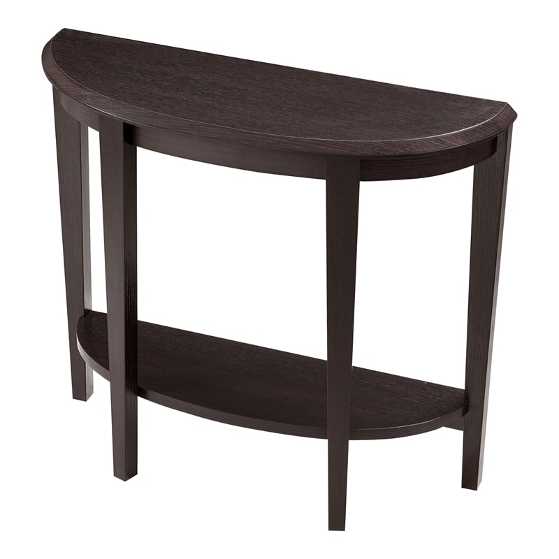 Furniture of America Eski Wood Console Table with Bottom Shelf in Red Cocoa