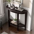 Furniture of America Eski Wood Console Table with Bottom Shelf in Red Cocoa
