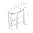 Furniture of America Eski Wood Console Table with Bottom Shelf in Red Cocoa