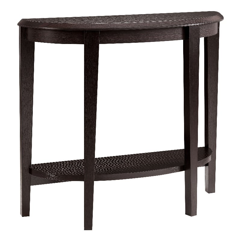 Furniture of America Eski Wood Console Table with Bottom Shelf in Red Cocoa