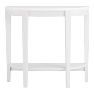 Furniture of America Eski Wood Console Table with Bottom Shelf in White