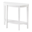 Furniture of America Eski Wood Console Table with Bottom Shelf in White