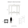 Furniture of America Eski Wood Console Table with Bottom Shelf in White