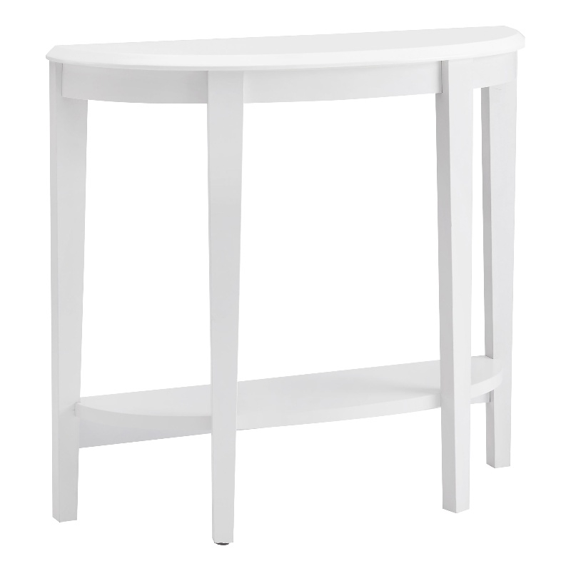 Furniture of America Eski Wood Console Table with Bottom Shelf in White