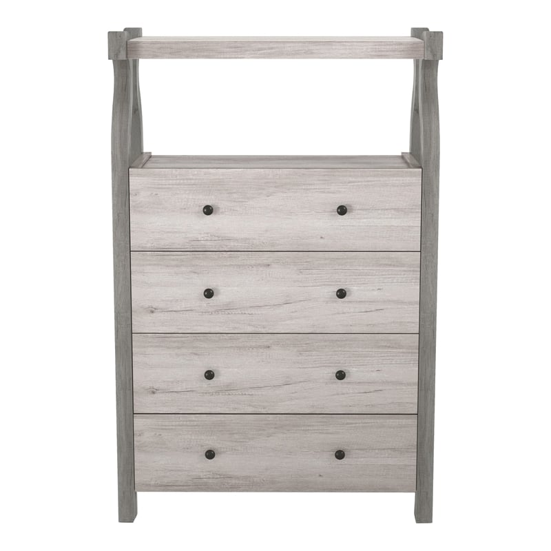 Furniture of America Ramas Farmhouse Wood 4-Drawer Chest in White