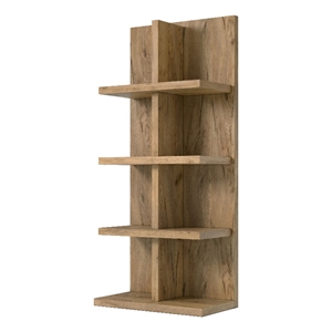 Furniture of America Santo Wood 4-Shelf Bookcase in Light Oak